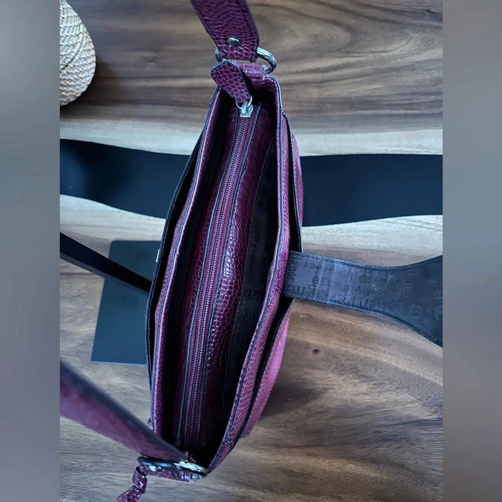 ETIENNE AIGNER Leather Handbag. Classic ‘Chianti Red’ Embossed Leather. EUC - Picture 7 of 8